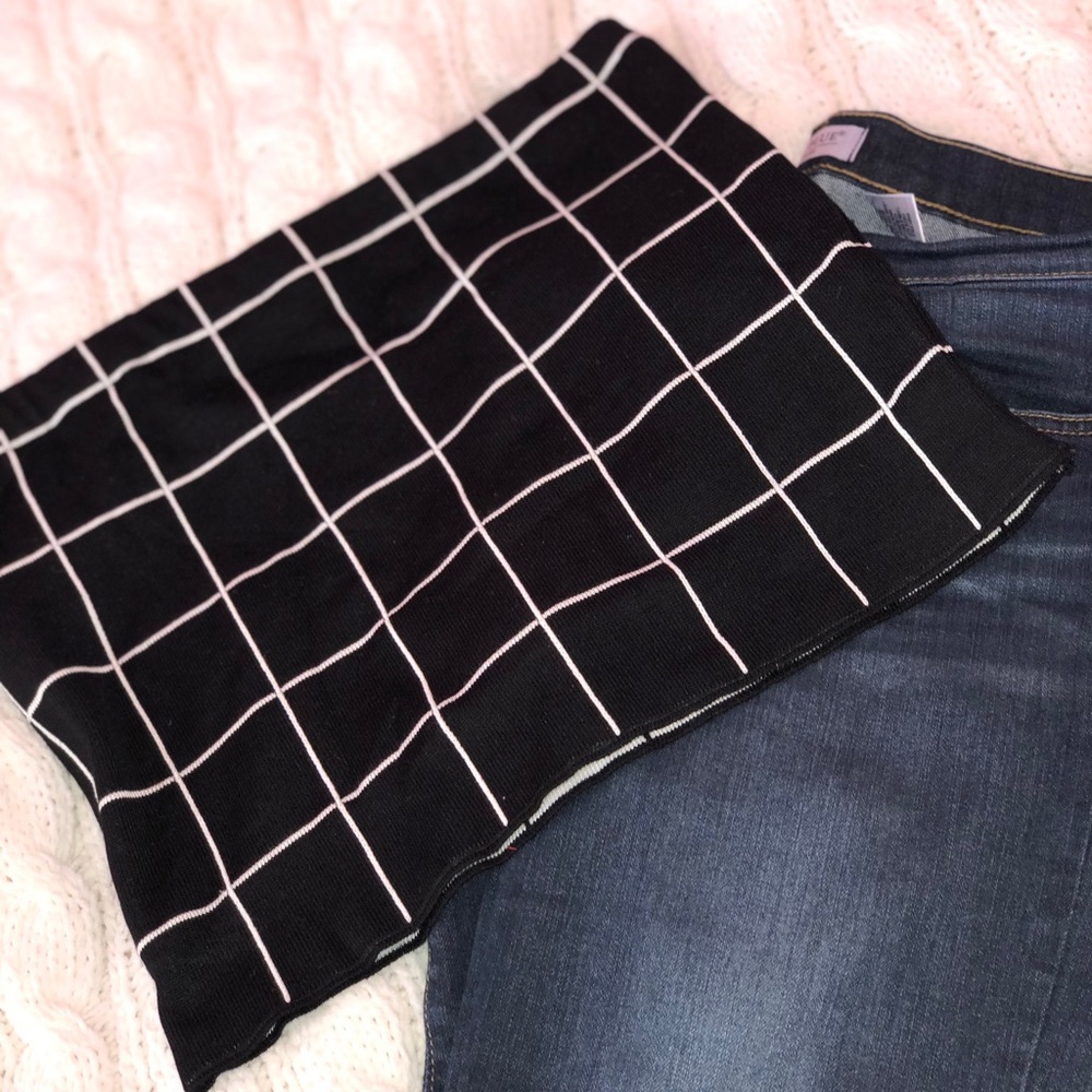Checkerboard Tube Top